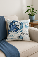 housse de coussin décorative avec motif tortue marine