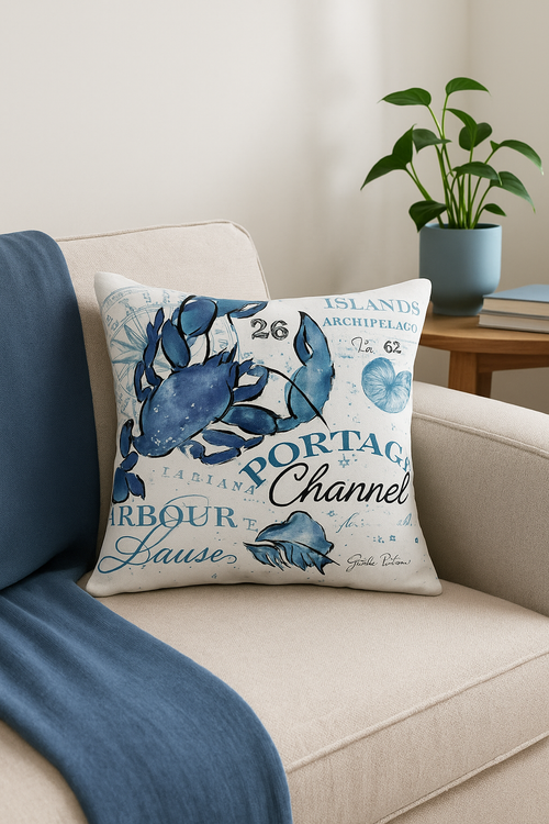 housse de coussin décorative avec motif tortue marine