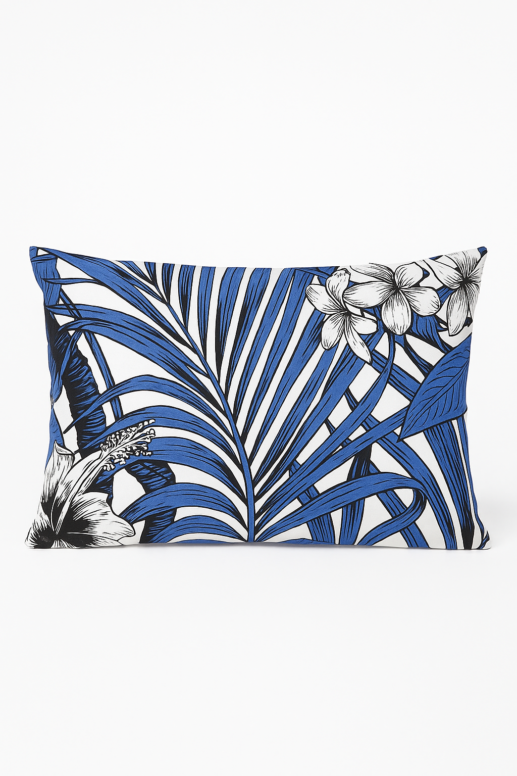 housse de coussin décorative motif feuilles tropicales vertes 30x50 cm