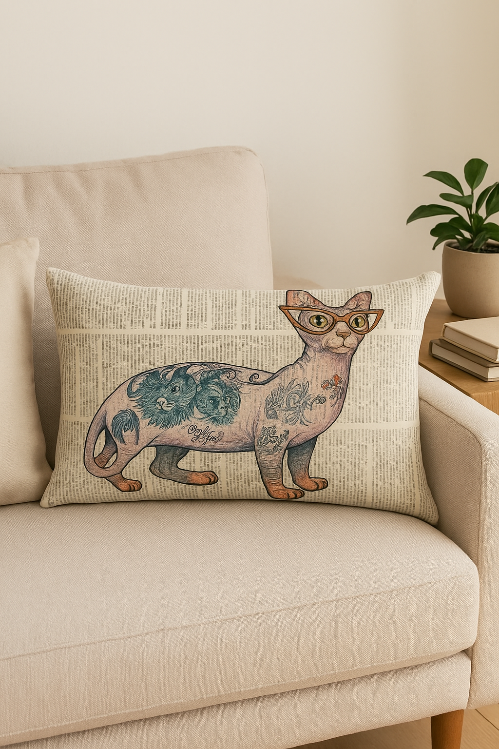 housse de coussin décorative motifs animaux mignons chiot chat