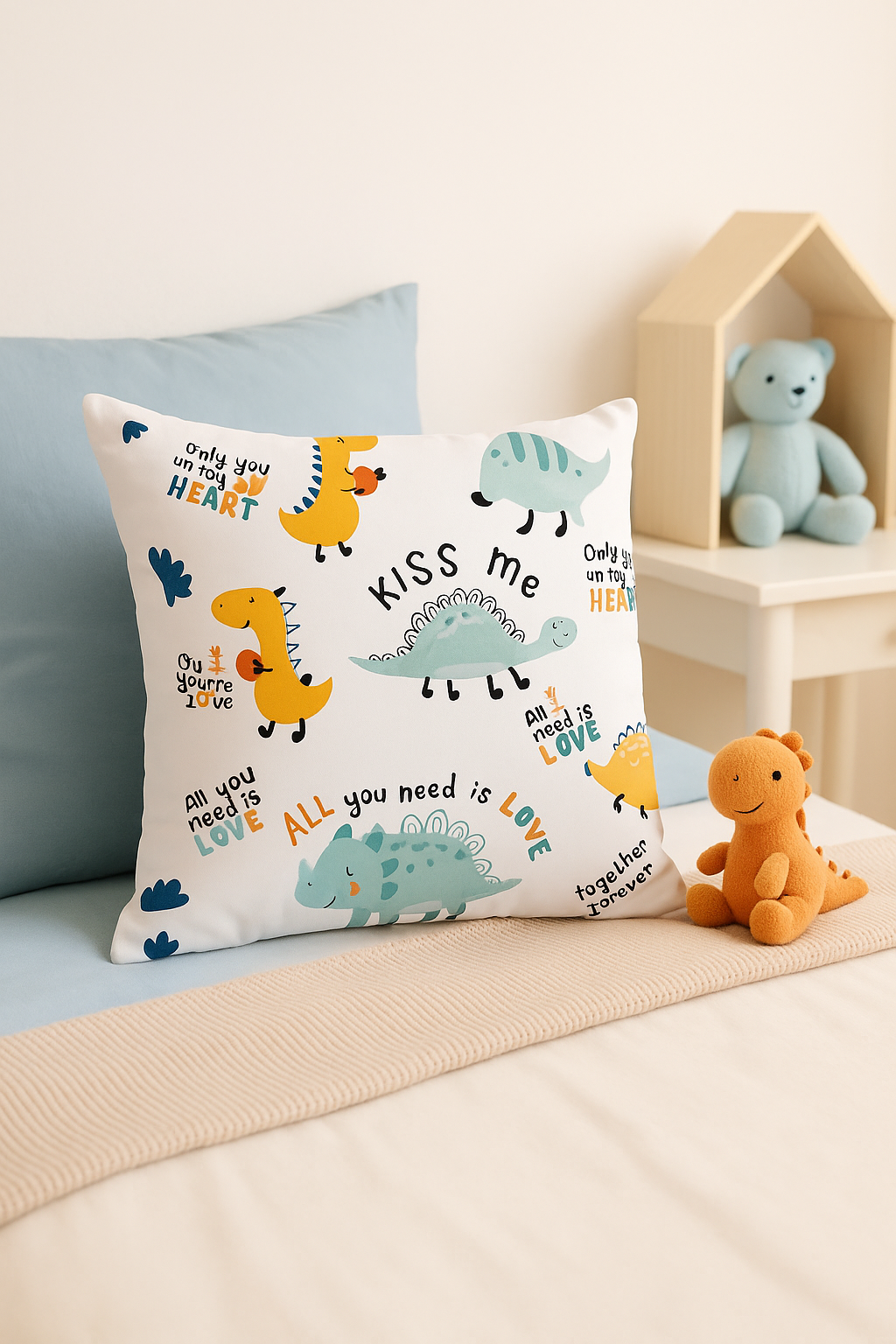 housse de coussin dinosaure mignon décoration luxe pour maison