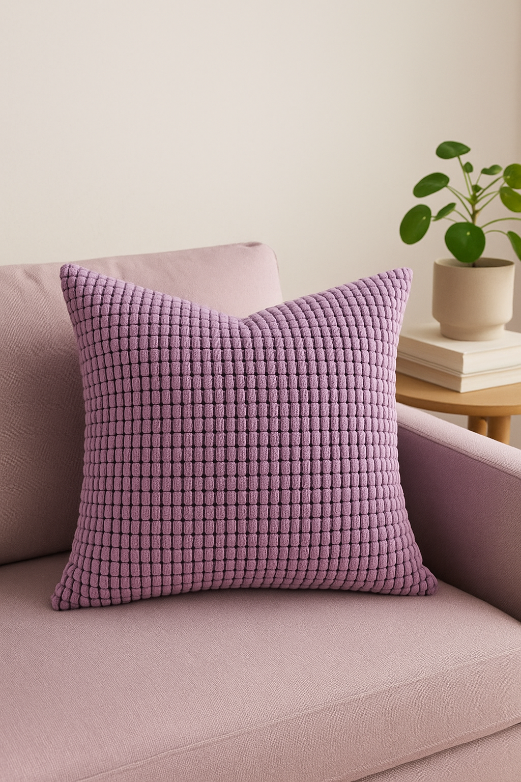 housse de coussin en velours côtelé motif grain de maïs grande taille