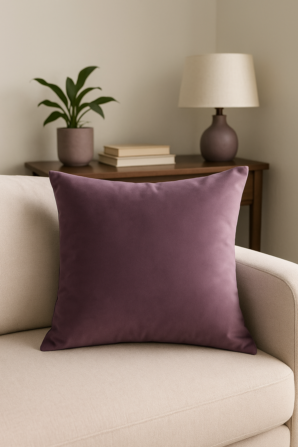 housse de coussin en velours sur mesure couleur unie décorative