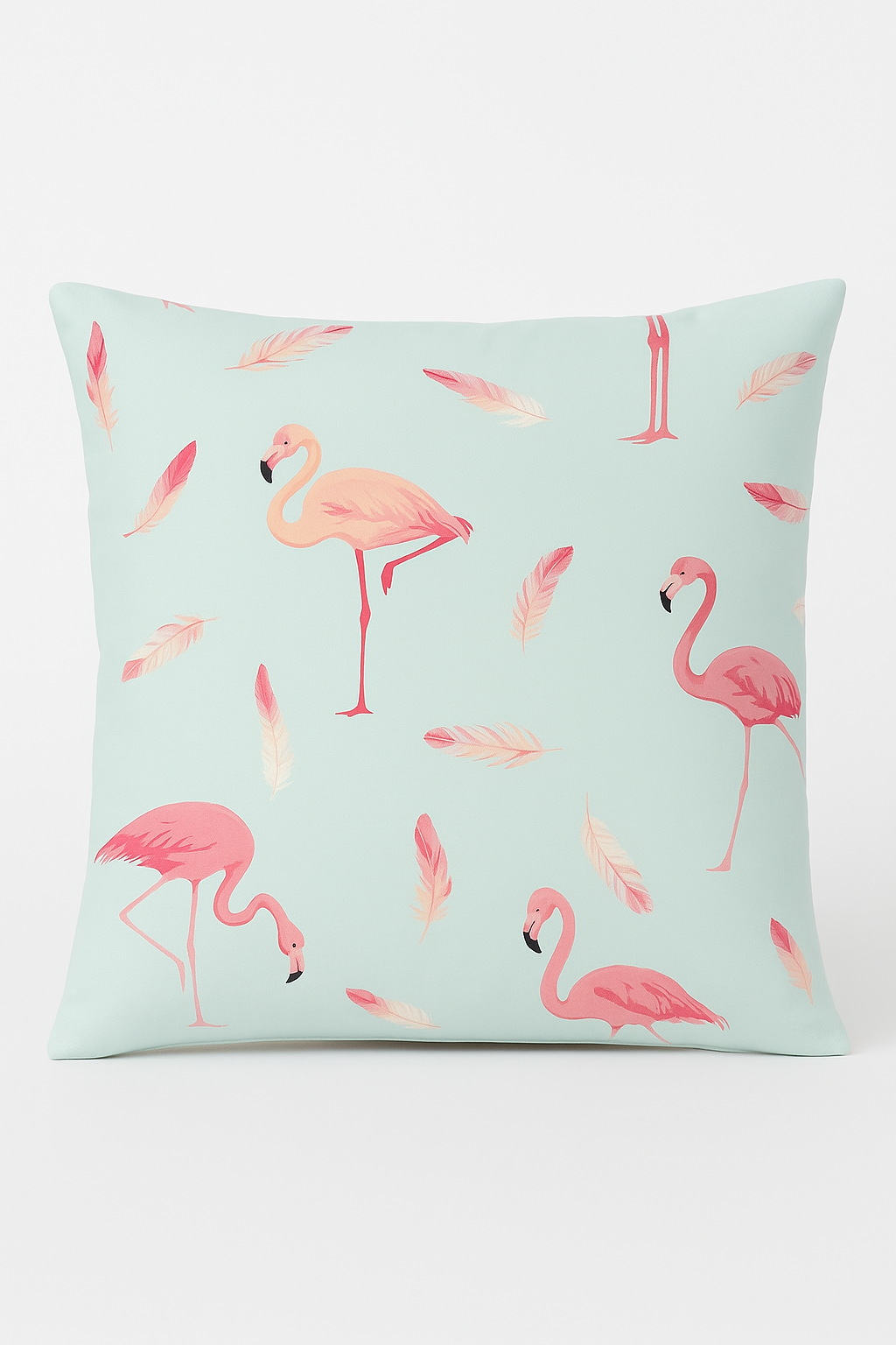 housse de coussin flamant rose tropical 45 cm créatif pour canapé