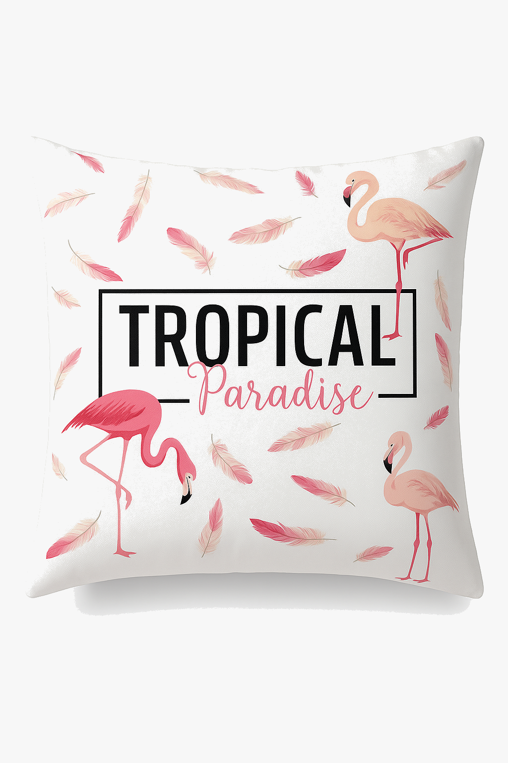 housse de coussin flamant rose tropical 45 cm décor créatif pour canapé