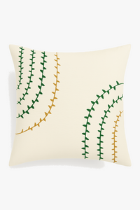 housse de coussin floral vert abstrait pour décoration intérieure