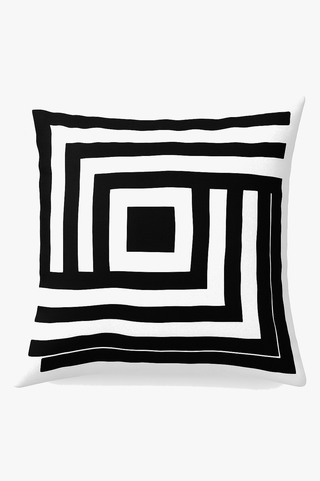 housse de coussin géométrique noir et blanc décoratif