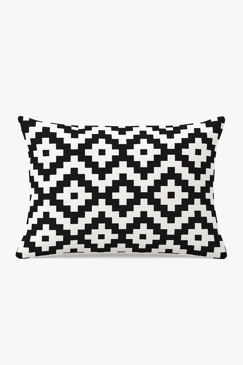 housse de coussin géométrique noir et jaune 30 x 50 cm