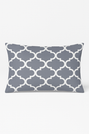 housse de coussin géométrique gris patchwork décoratif pour chambre et salon