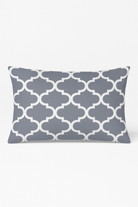 housse de coussin géométrique gris patchwork décoratif pour chambre et salon