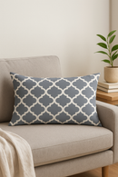 housse de coussin géométrique gris patchwork décoratif pour chambre et salon