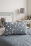 housse de coussin géométrique gris patchwork décorative pour salon ou chambre