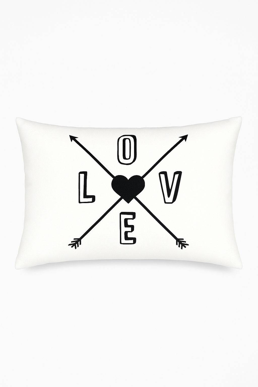 housse de coussin géométrique marbré noir et blanc 30x50 cm