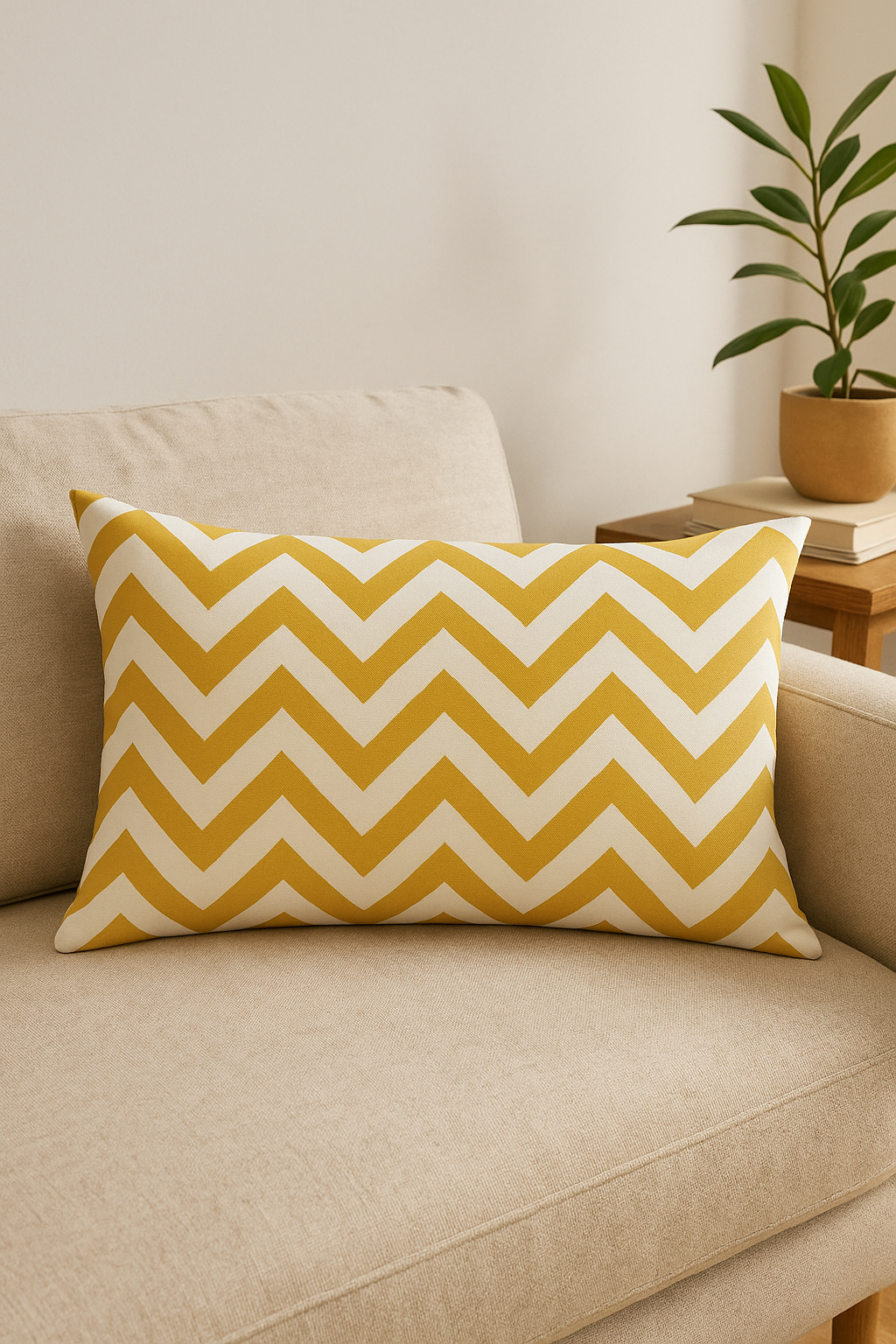 housse de coussin géométrique noir et jaune 30 x 50 cm