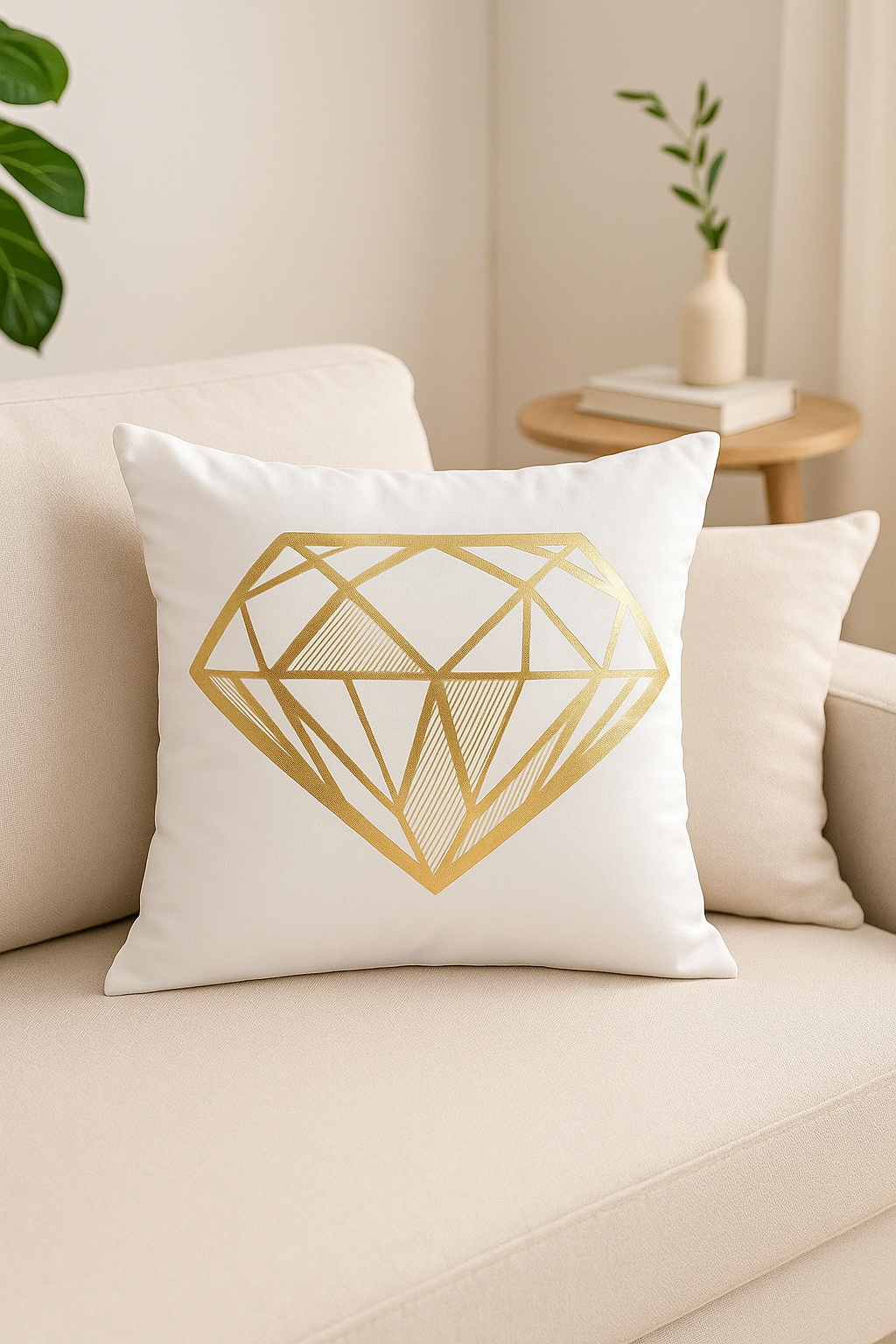 housse de coussin moderne à motif géométrique végétal pour canapé