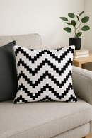 housse de coussin moderne noir et blanc géométrique décorative
