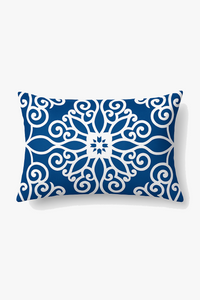 housse de coussin motif animaux marins bleus 30 x 50 cm