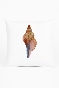 housse de coussin motif coquillage pour décoration marine