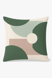 housse de coussin motif floral vert style abstrait