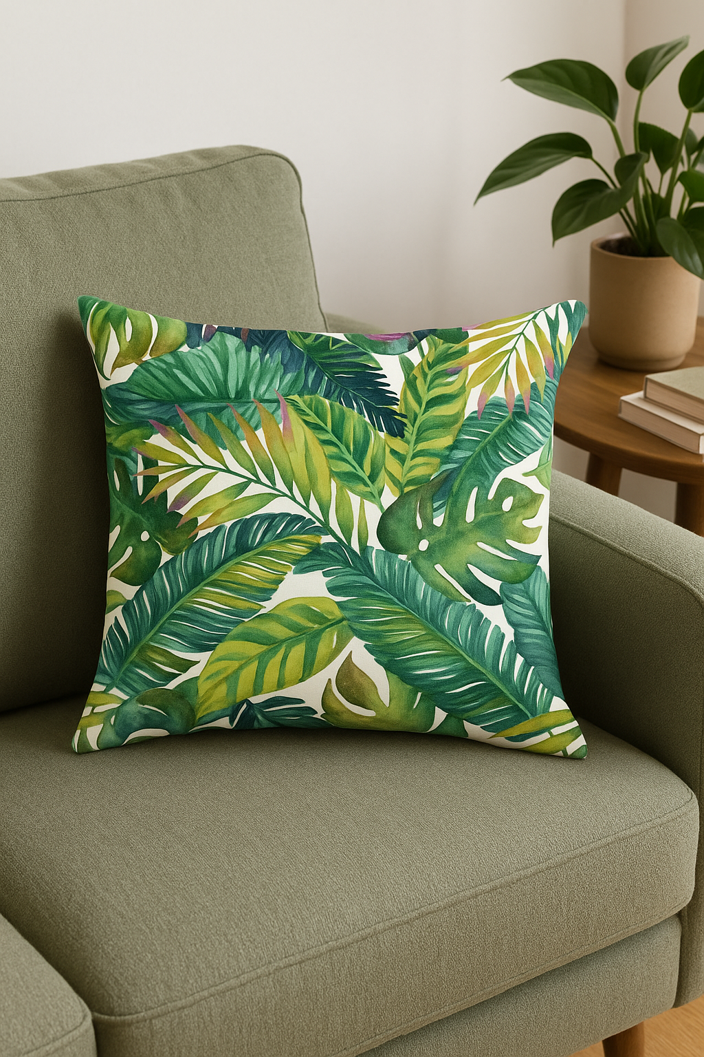 housse de coussin motif tropical pour décoration élégante - vue 3 sur 2