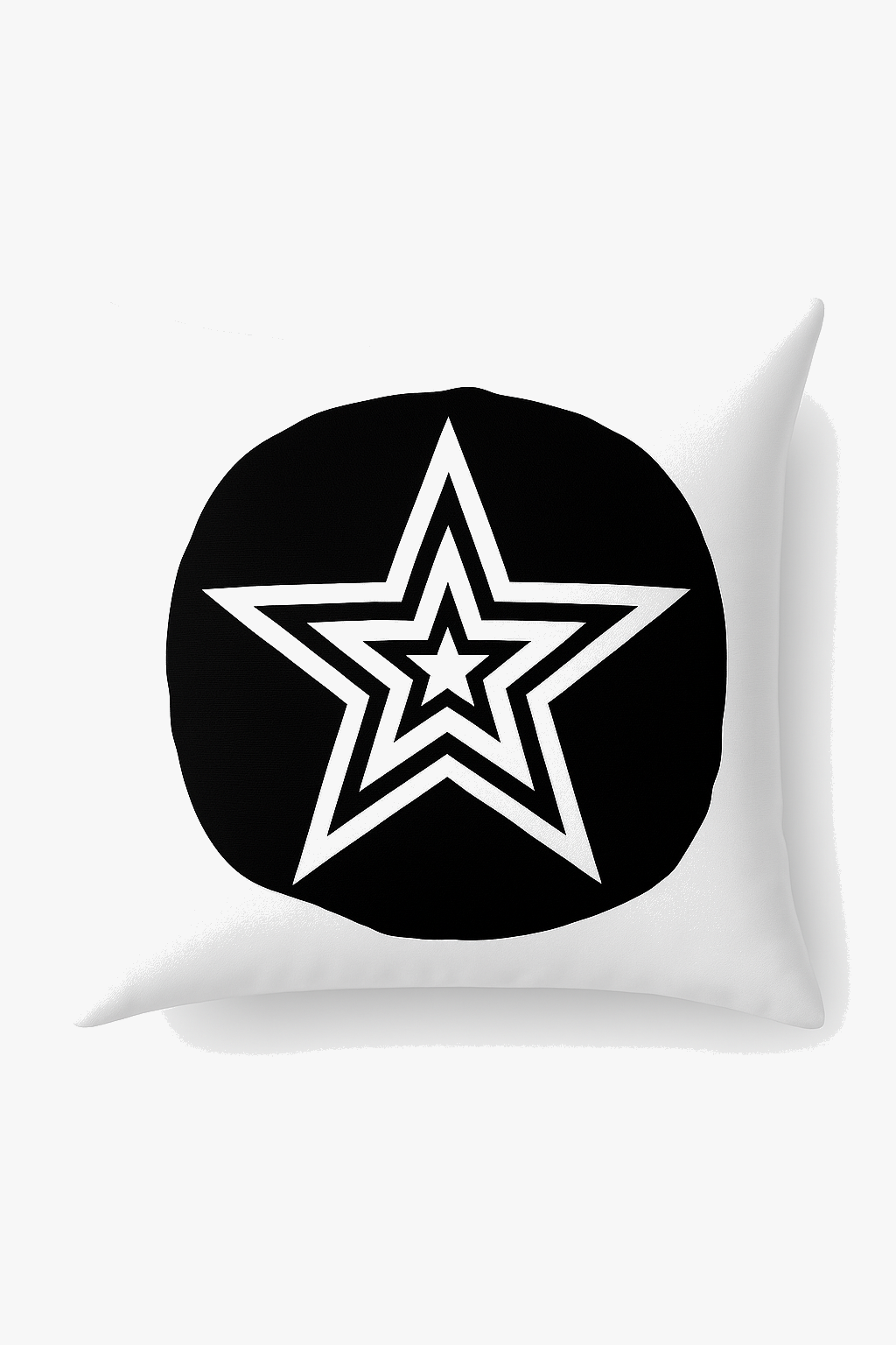 housse de coussin noir et blanc à motifs géométriques pour décoration intérieure