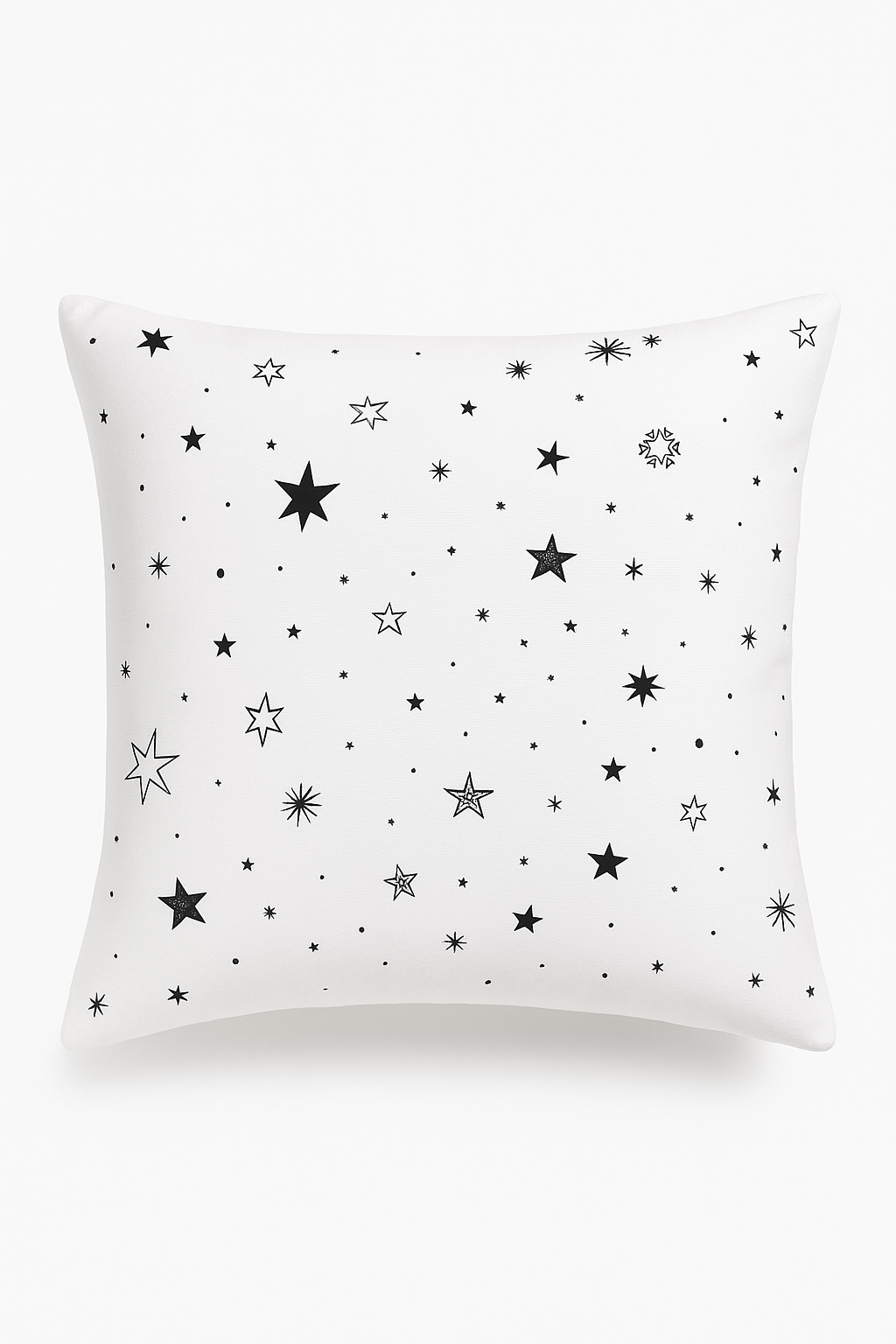 housse de coussin noire et blanche design géométrique moderne