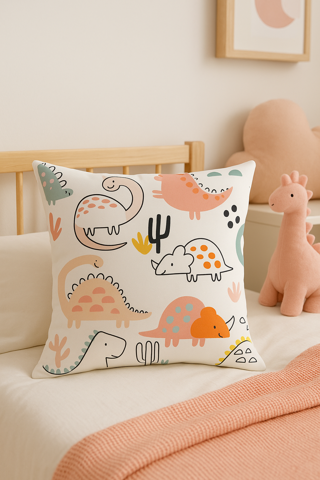 housse de coussin petit dinosaure décoration luxe pour maison