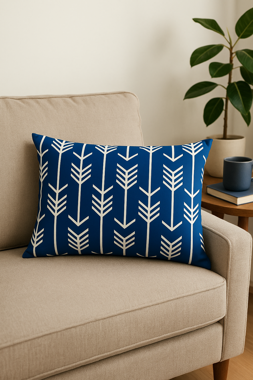 housse de coussin rectangle bleu motif animaux marins 30 x 50 cm