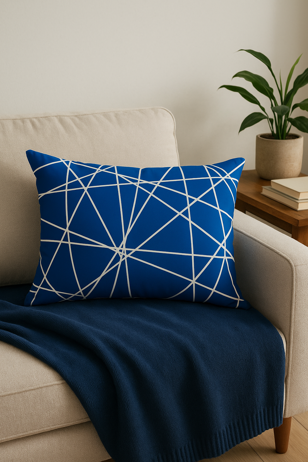 housse de coussin rectangulaire bleu motif animaux marins 30x50 cm