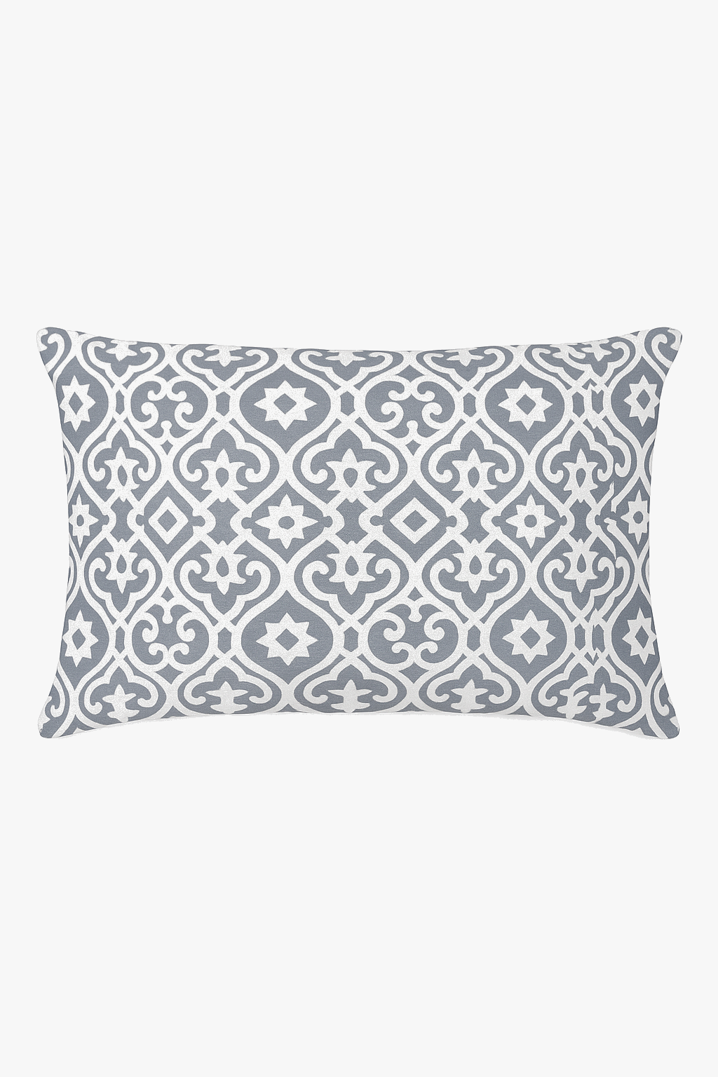 housse de coussin rectangulaire géométrique gris patchwork décoratif