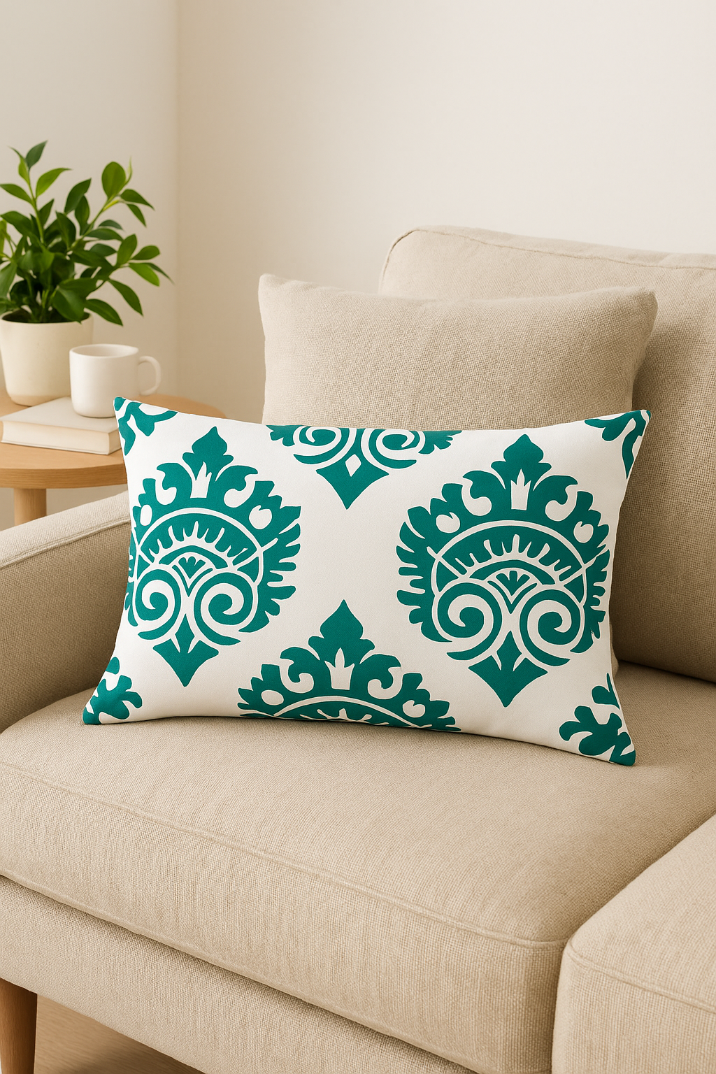 housse de coussin rectangulaire motif géométrique coloré 30 x 50 cm