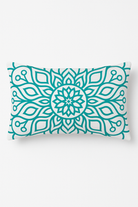 housse de coussin rectangulaire motif mandala géométrique 30 x 50 cm