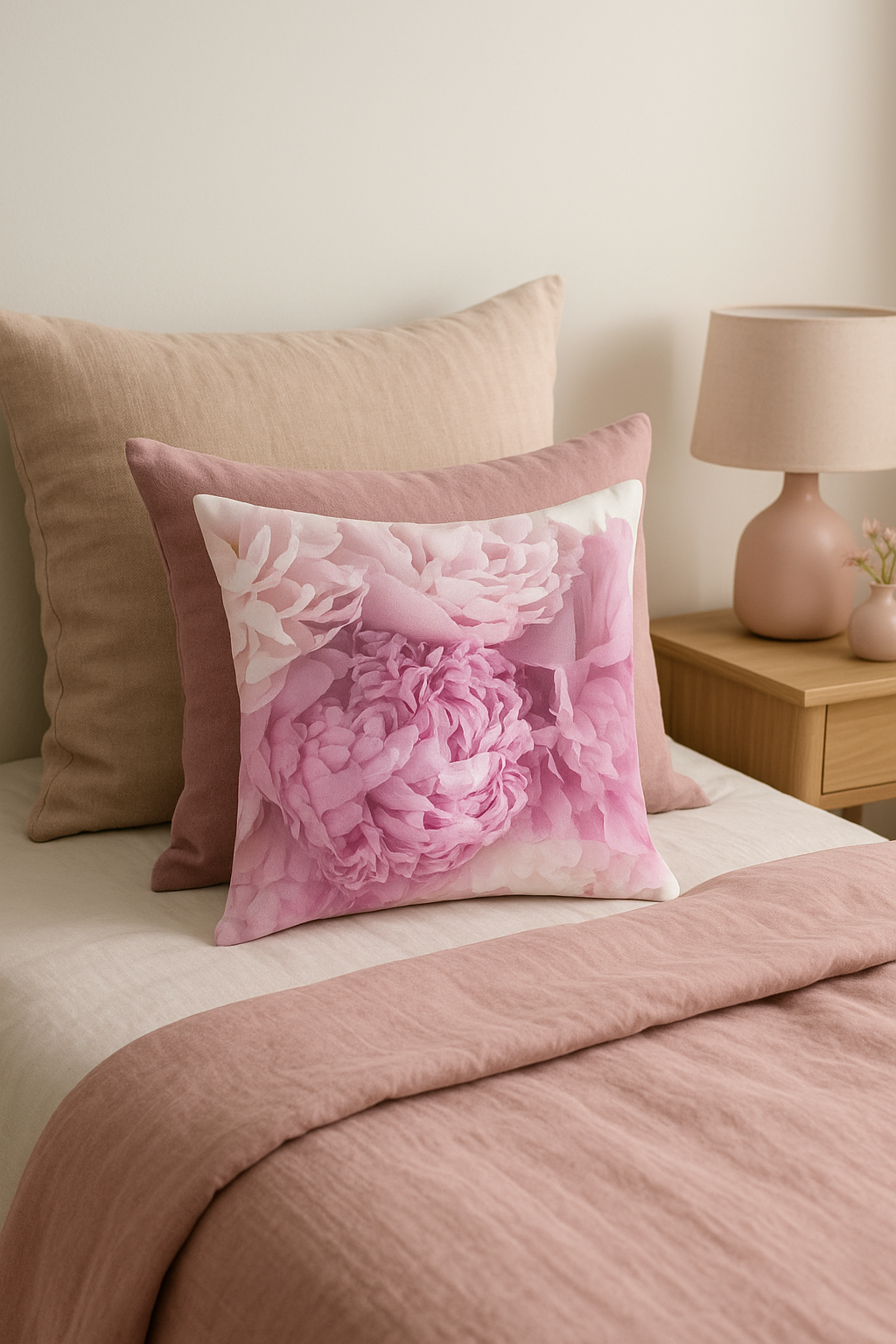 housse de coussin rose style nordique pour décoration élégante