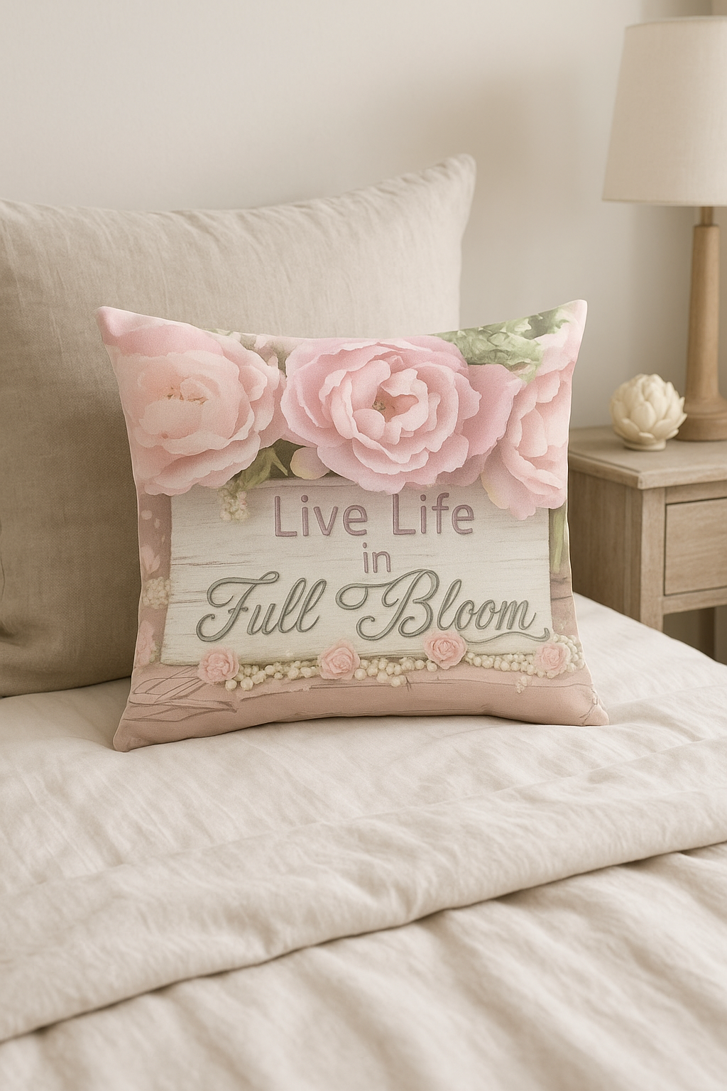 housse de coussin rose style nordique pour décoration intérieure