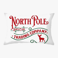 housse de coussin rouge de Noël pour décoration intérieure