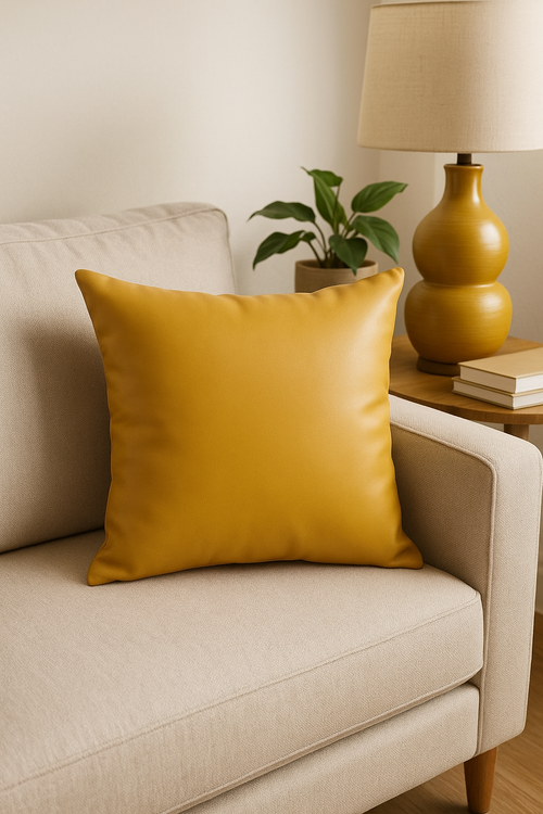 housse de coussin similicuir 45x45 60x60 cm décoratif canapé-lit