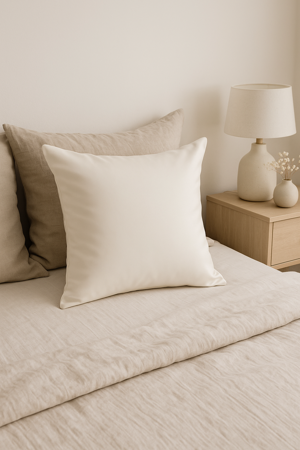 housse de coussin unie en similicuir pour décoration intérieure