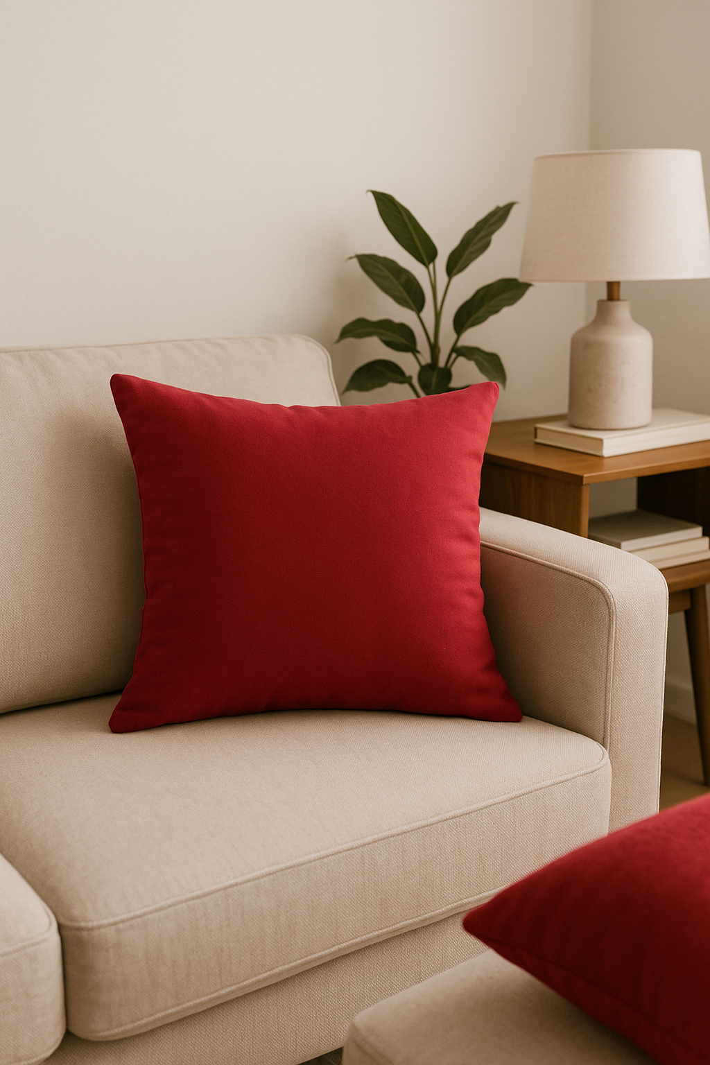housse de coussin velours sur mesure couleur unie 40 à 60 cm