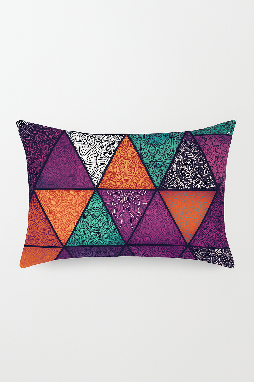 housse de coussin vintage à motif mandala pour décoration intérieure