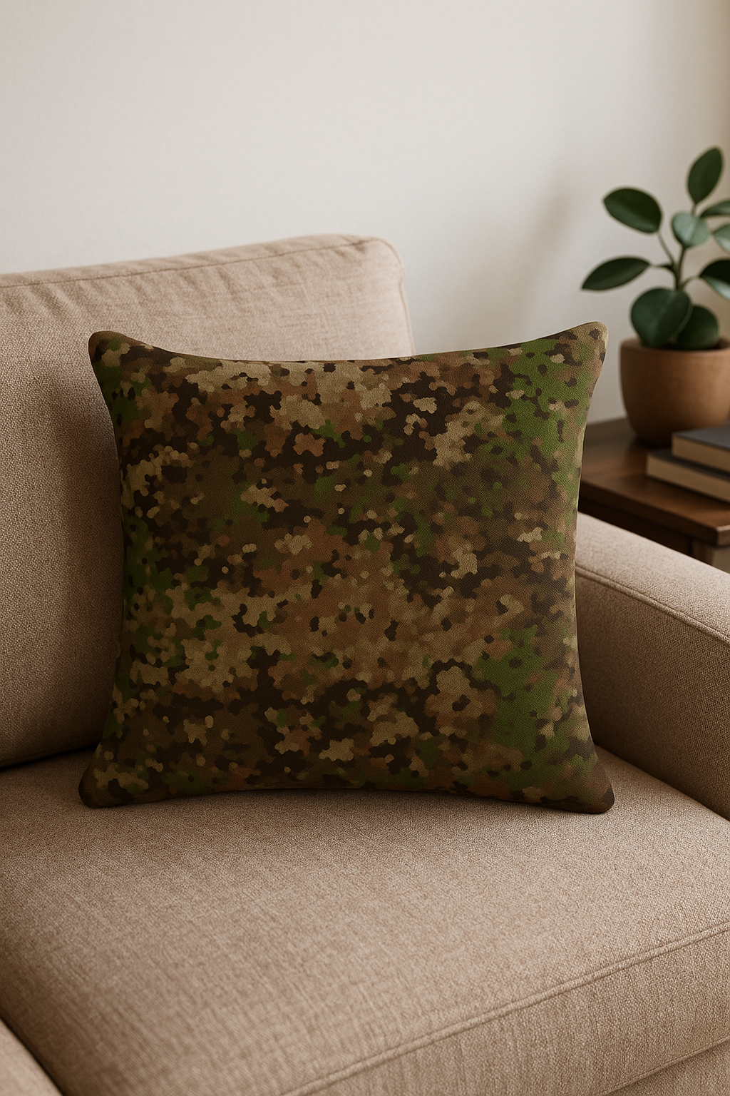 housses de coussin camouflage militaire géométriques décoratives