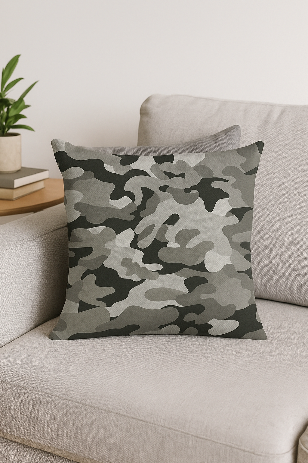 housses de coussin géométriques camouflage militaire décoratives - vue 3 sur 2