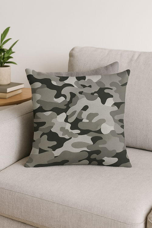 housses de coussin géométriques camouflage militaire décoratives