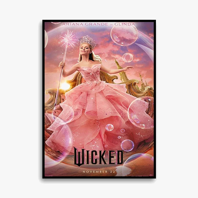 Impression toile wicked affiche elphaba glinda décorative cadeau fan