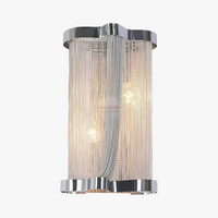 Applique murale LED en aluminium avec pompons
