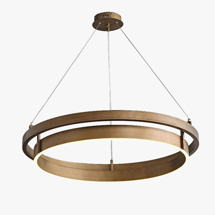 lustre style Italie LED décor à la maison Bronze créatif rond minimaliste