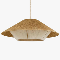 Lustre rétro japonais en corde de chanvre tissée