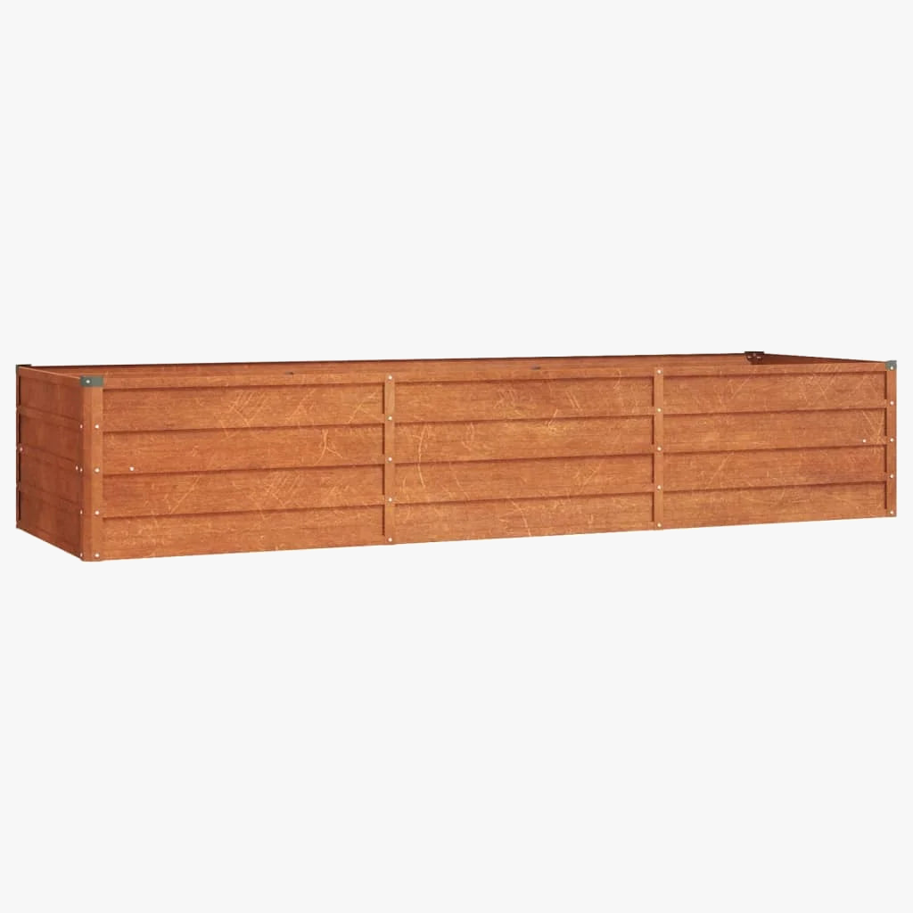 jardinière surélevée en acier corten pour jardin terrasse balcon