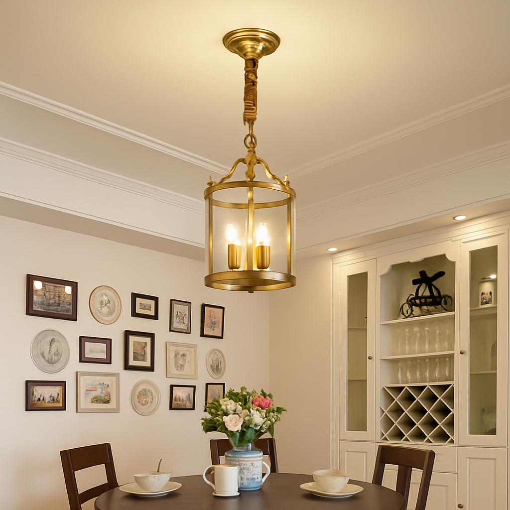 JMZM moderne cuivre lustre style européen verre doré luxe intérieur suspension pour salle à manger salon hôtel allée - vue 6 sur 7