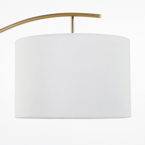 lampadaire en tissu à bras long sur pied en métal