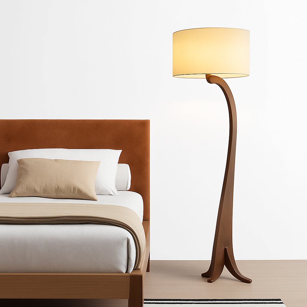 Lampadaire Led en bois au Design moderne - vue 6 sur 9